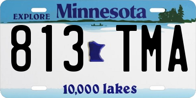 MN license plate 813TMA