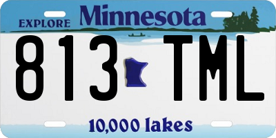 MN license plate 813TML