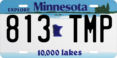 MN license plate 813TMP