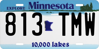 MN license plate 813TMW