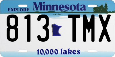 MN license plate 813TMX