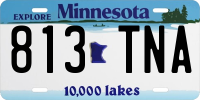MN license plate 813TNA
