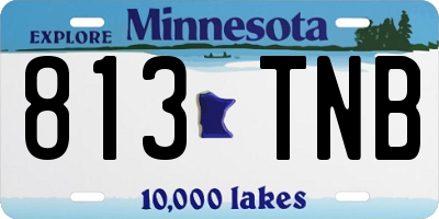 MN license plate 813TNB