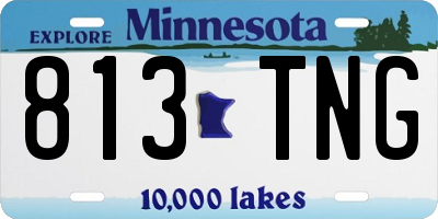 MN license plate 813TNG