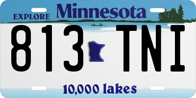 MN license plate 813TNI