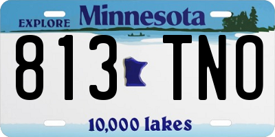 MN license plate 813TNO