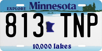 MN license plate 813TNP