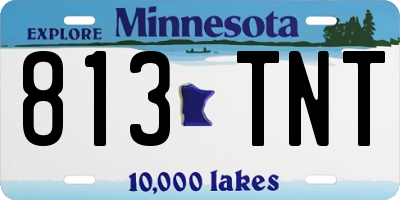 MN license plate 813TNT