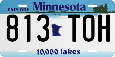 MN license plate 813TOH