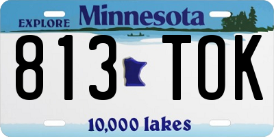 MN license plate 813TOK