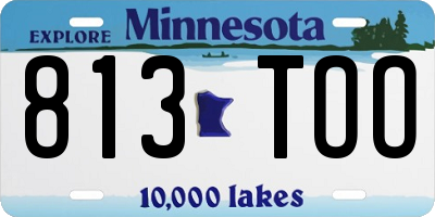 MN license plate 813TOO
