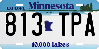 MN license plate 813TPA