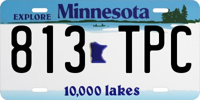 MN license plate 813TPC