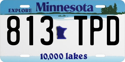 MN license plate 813TPD