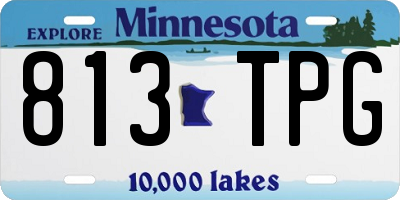 MN license plate 813TPG