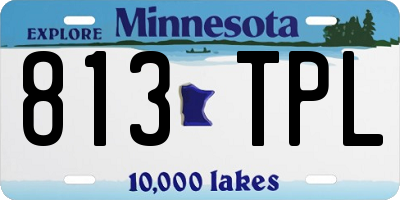 MN license plate 813TPL