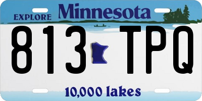 MN license plate 813TPQ