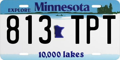 MN license plate 813TPT