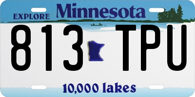 MN license plate 813TPU