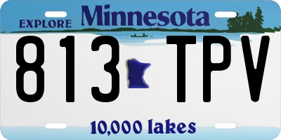 MN license plate 813TPV