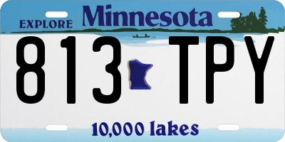 MN license plate 813TPY