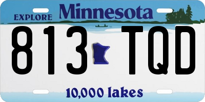 MN license plate 813TQD