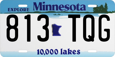 MN license plate 813TQG