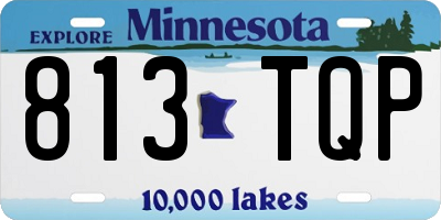 MN license plate 813TQP