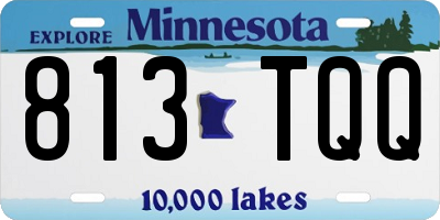 MN license plate 813TQQ