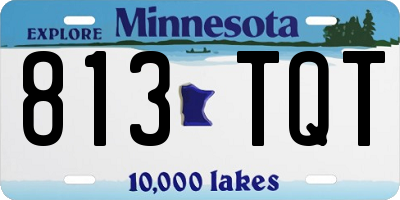 MN license plate 813TQT
