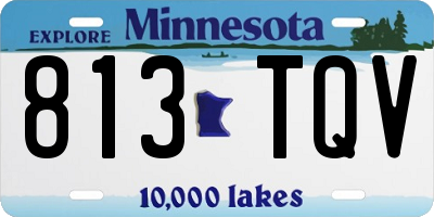 MN license plate 813TQV