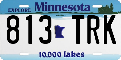 MN license plate 813TRK