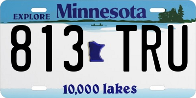 MN license plate 813TRU