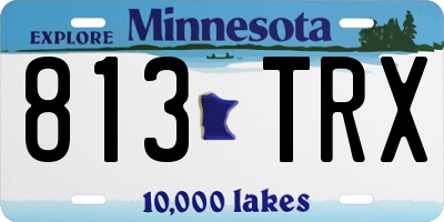 MN license plate 813TRX