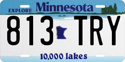 MN license plate 813TRY