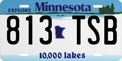 MN license plate 813TSB