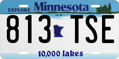 MN license plate 813TSE