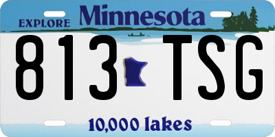 MN license plate 813TSG