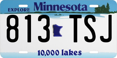 MN license plate 813TSJ