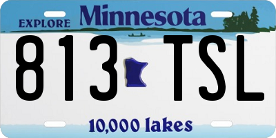 MN license plate 813TSL