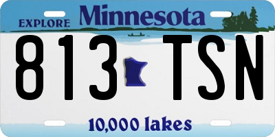 MN license plate 813TSN