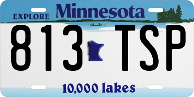 MN license plate 813TSP