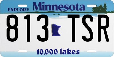 MN license plate 813TSR