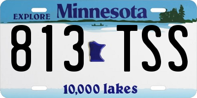 MN license plate 813TSS