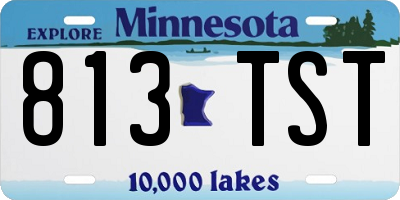 MN license plate 813TST