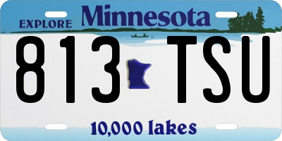 MN license plate 813TSU