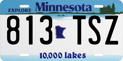 MN license plate 813TSZ