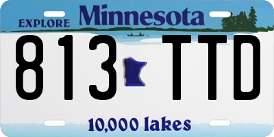 MN license plate 813TTD