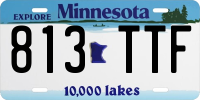 MN license plate 813TTF