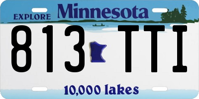 MN license plate 813TTI